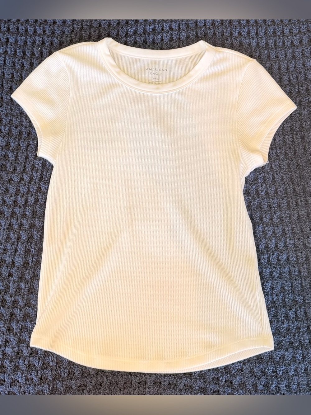 American Eagle Ribbed Short Sleeve Crew Neck T-Shirt